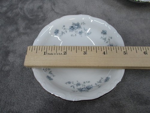 Johahn Haviland Fruit Bowl Set Blue Garland Floral Bavaria Germany 5" Round 6pcs - Picture 2 of 8
