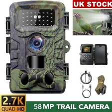 58MP Wildlife Trail Camera HD 1080P Hunting Game Outdoor Night Vision Motion Cam