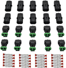 10 Kit Conectores Impermeables 2 Pines 25 mm para Cables 20 14 AWG Auto