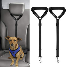 BWOGUE 2 Packs Dog Cat Safety Seat Belt Strap Car Headrest Restraint Adjustable