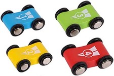 Wooden car ramp replacement cars 4 pack for toddlers