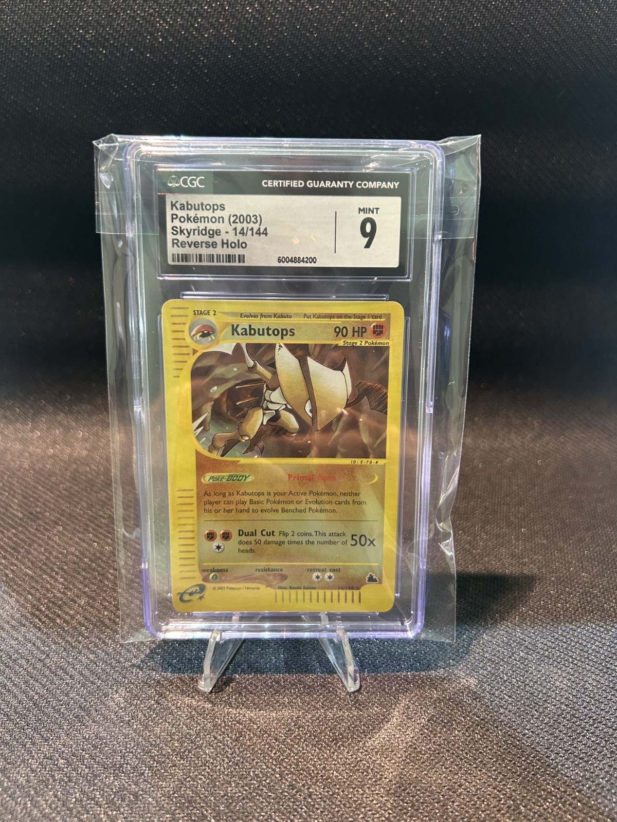 Kabutops Pokemon Reverse Holo Skyridge 2003 #14/144 CGC Mint 9