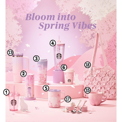 Starbucks Korea 2026 Cherry Blossom Cat MD Sakura Blooming Tumbler