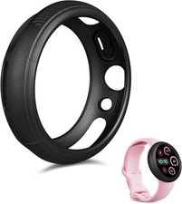 Black Ultra-Thin Rubber Snap-On Case for Google Pixel Watch 3 41mm