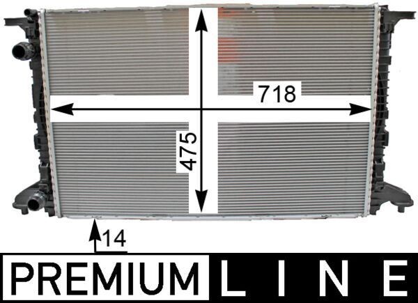 Mahle CR 2176 000P KüHler, MotorküHlung FüR Audi-image