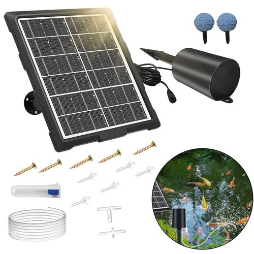 Solar Aerator for Ponds with Adjustable Timing and Silent Running Motor