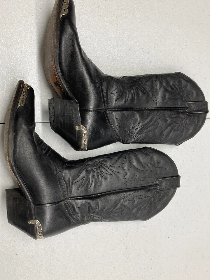 Boulet Boots Womens Size 9 Black Western Cowboy Pointed Toe Canada - Image 3 of 4