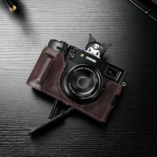 Real Leather Camera Bag Case Protect Cover Grip Belt For Fujifilm X100VI X-100VI