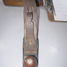 Fulton Bench Hand Plane Wood Handle Front Knob Metal Body Browngray