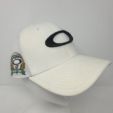 Oakley Pro Am Hat Cap New Era HC39 THIRTY Medium Large White Mesh Embroidered