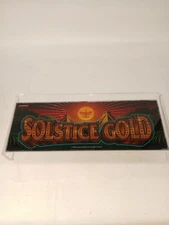 Vintage Slot Machine Marquee Glass Solstice Gold Konami 2003 Casino Vegas 