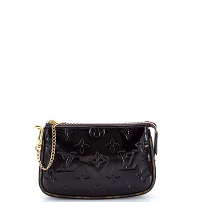 Louis Vuitton Pochette Accessoires Monogram Vernis with Monogram Canvas Mini