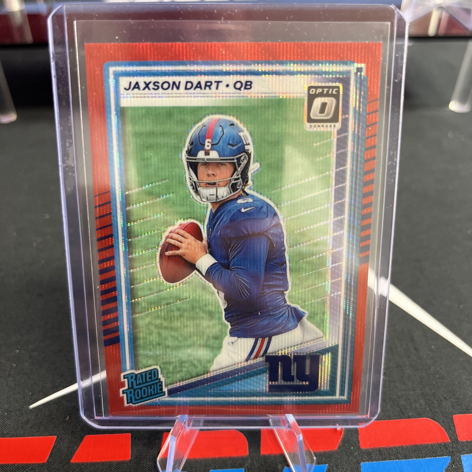 2025 Donruss Optic Red Wave Jaxson Dart Preview #400