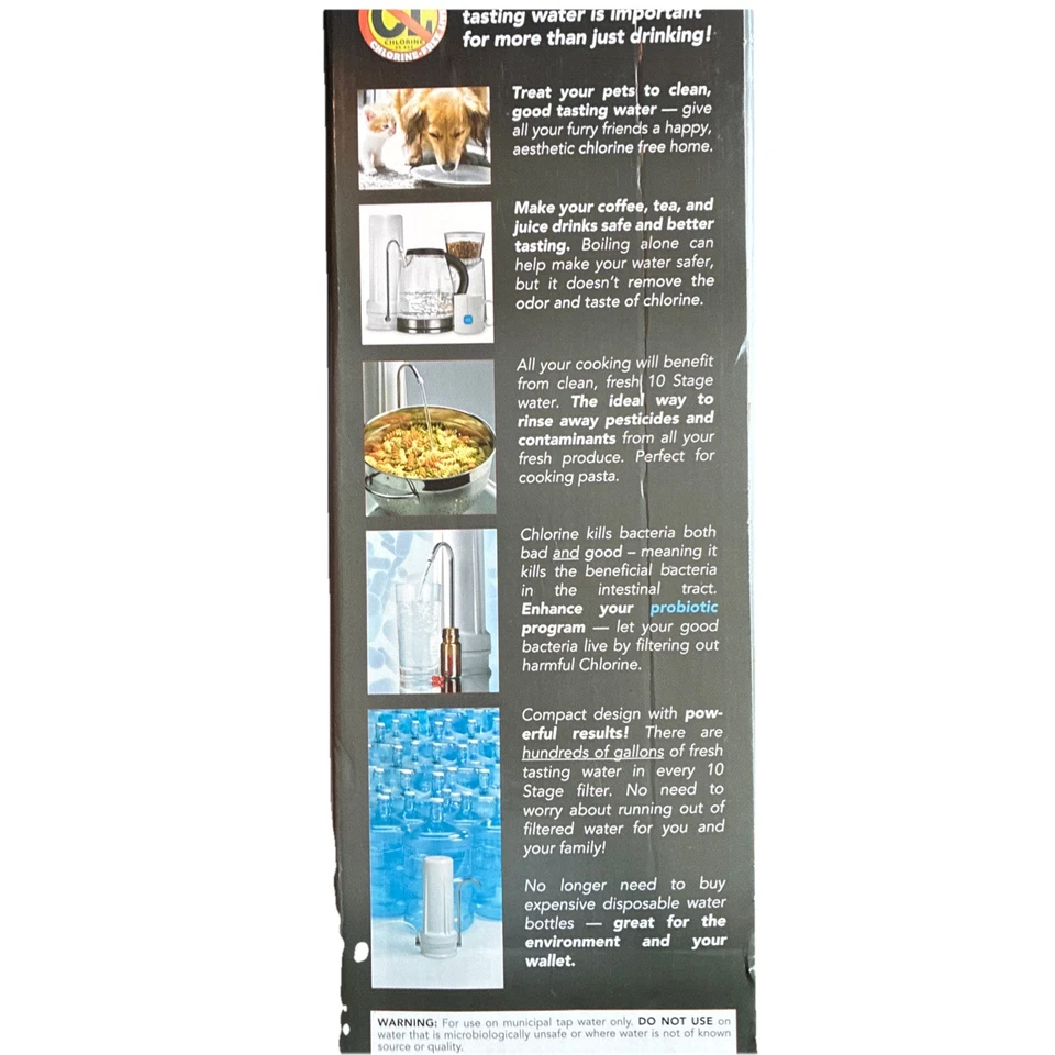 New Wave Enviro 10 Stage Countertop Water Filter System - White USA New Open Box - Image 2 of 3