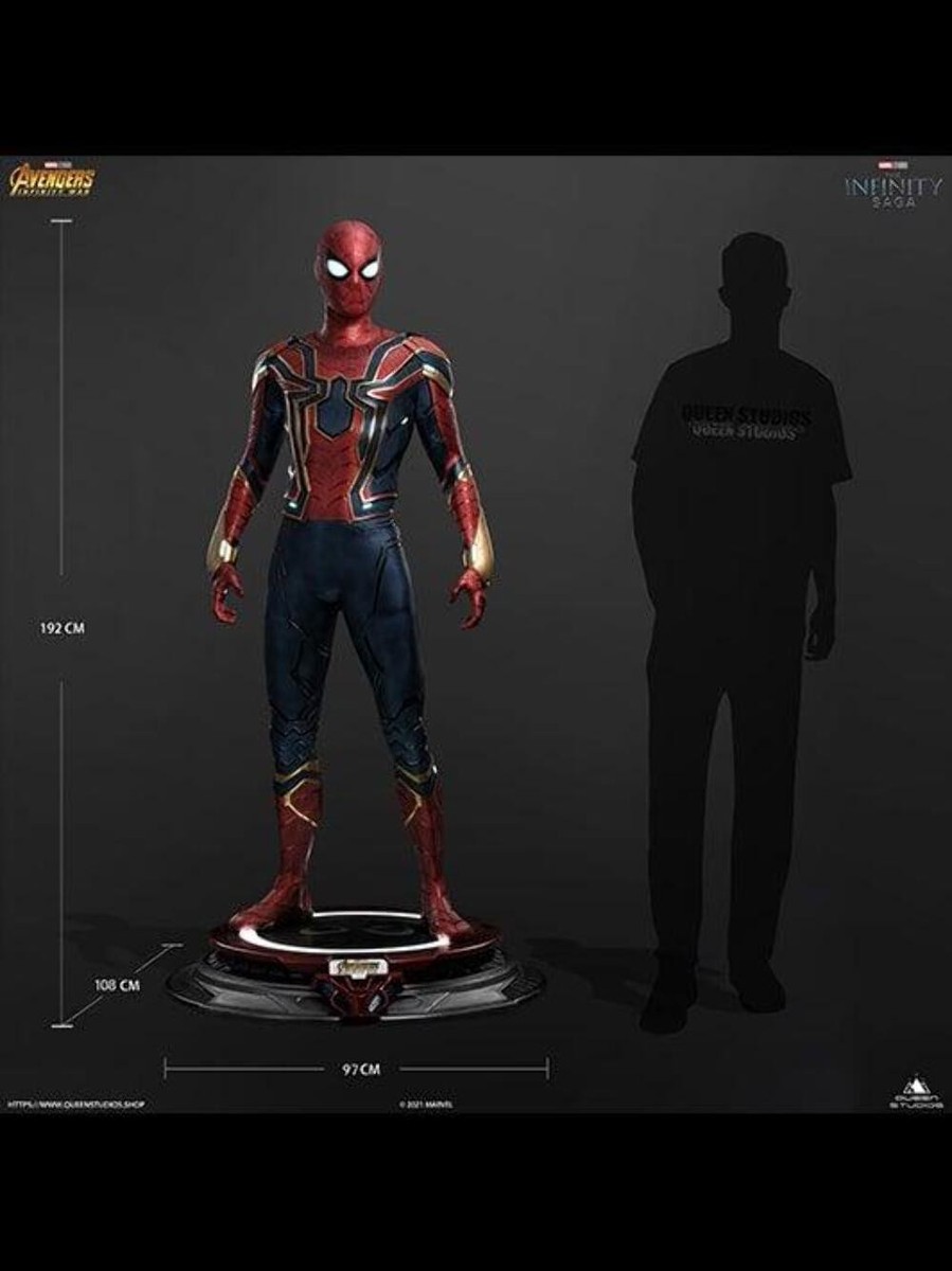 QUEEN STUDIOS Marvel Infinity Saga Spider-Man Iron Spider 1:1 Life
