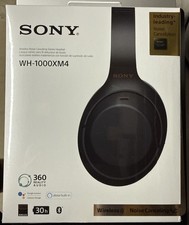 Sony WH 1000XM4 Wireless Noise Cancelling Over Ear Headphones Black NEW SEALED