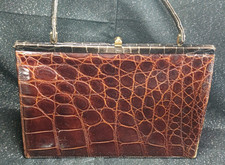 Omas Nostalgie Handtasche Vintage Tasche,  Design Schlange,  60er Jahre Party