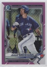 2021 Bowman Chrome Prospects Fuchsia Refractor /199 Jordan Groshans #BCP-70 02rs