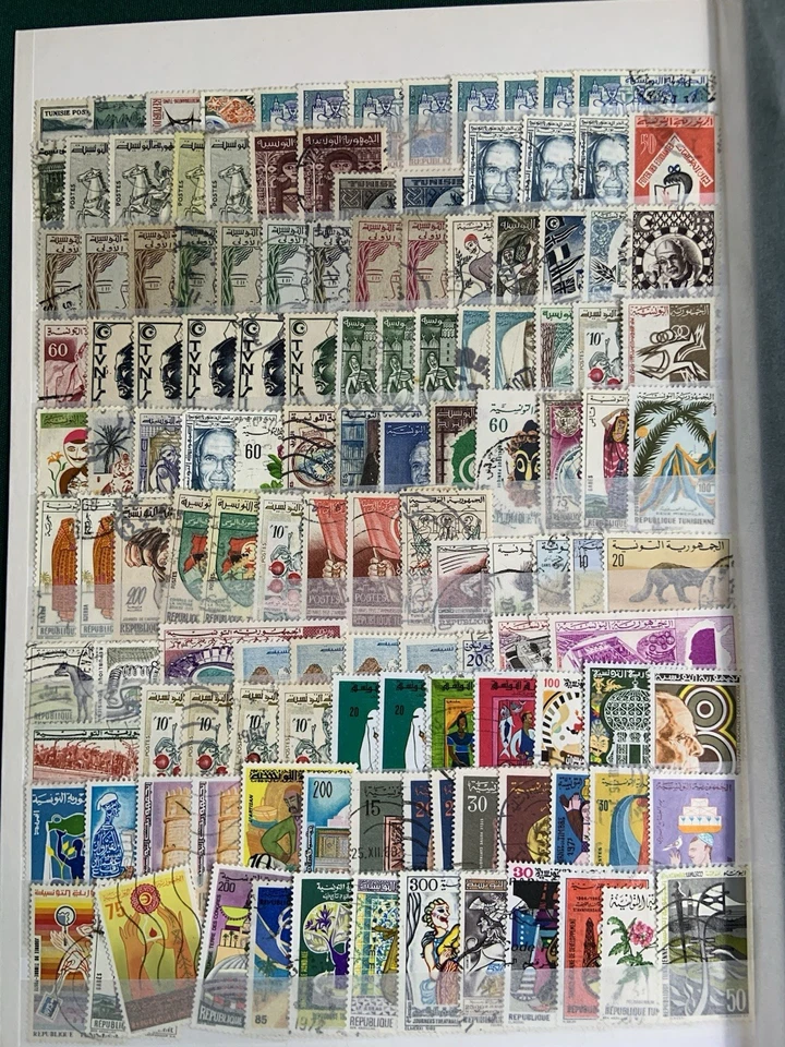 Tunisia 19th Century Onwards Stamp Collection On 2 Pages Unchecked Lot See Scans - Image 2 of 4