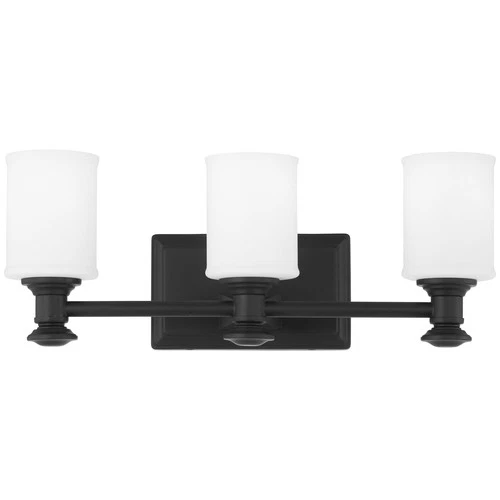 Minka Lavery 5173-66A Harbour Point Vanity Bath Light, 3 Coal Black - Picture 1 of 3