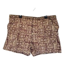 Vintage 1990s Mervyns Cheetah Brand Swim Shorts Mesh Lined Brown Print Retro