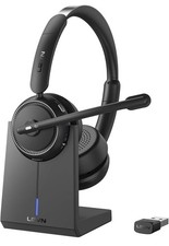 Wireless Headset with Mic for Work, Bluetooth Headset with Microphone