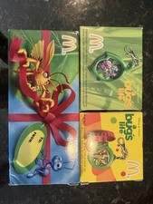 A Bugs Life McDonalds Clip-Tock Watch Disney Pixar 1998 Keychain Set Untested