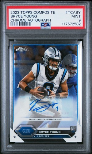 2023 Topps Composite Topps Chrome Autographs #TCABY Bryce Young PSA 9