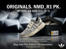 2017 Adidas NMD R1 Primeknit Glitch Camo  Oreo  BY1911 Men  s Size 7.5 Brand New