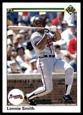 Lonnie Smith 1990 Upper Deck #215 Braves MLB READ FREE SHIPPING AutographDen
