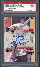 1998 STADIUM CLUB #CS3 NOMAR GARCIAPARRA ERIC KARROS PSA 5 EX 545116 (KYCARDS)
