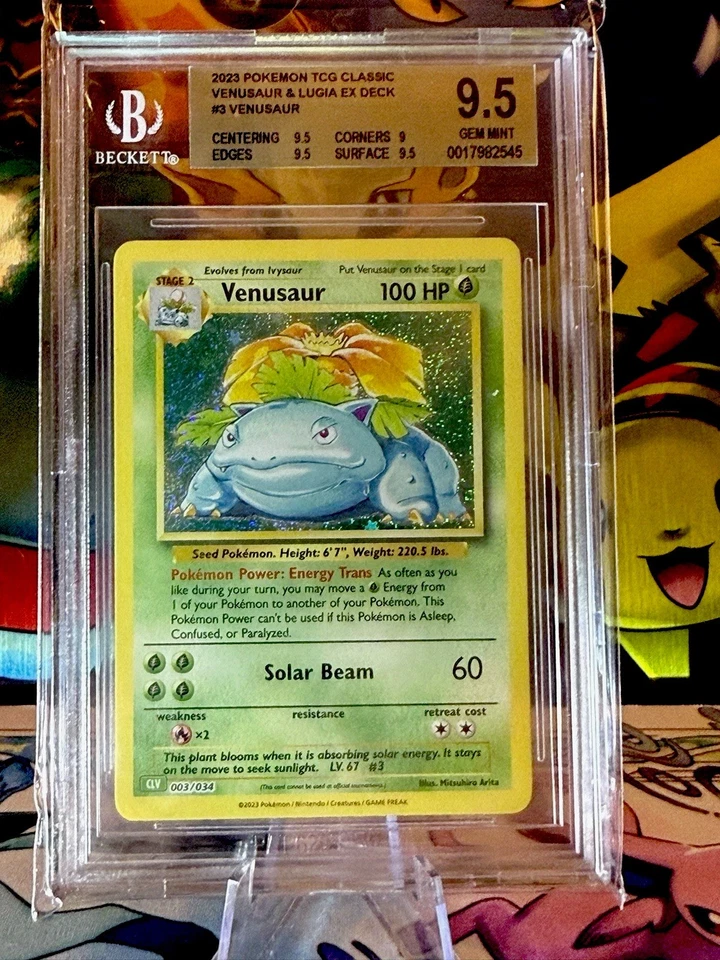 GRADED Charizard 9.5 + Blastoise & Venusaur – 2023 Pokémon Classic BGS - Image 2 of 4