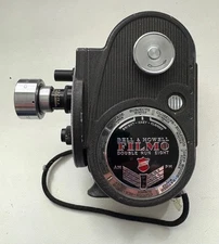 BELL AND HOWELL RARE THREE LENS TURRET MOVIE CAMERA - FILMO DOUBLE RUN EIGHT