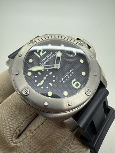 Panerai Luminor Submersible 44mm Titanium Rubber Strap Watch PAM00025 PAM25 - Picture 8 of 12