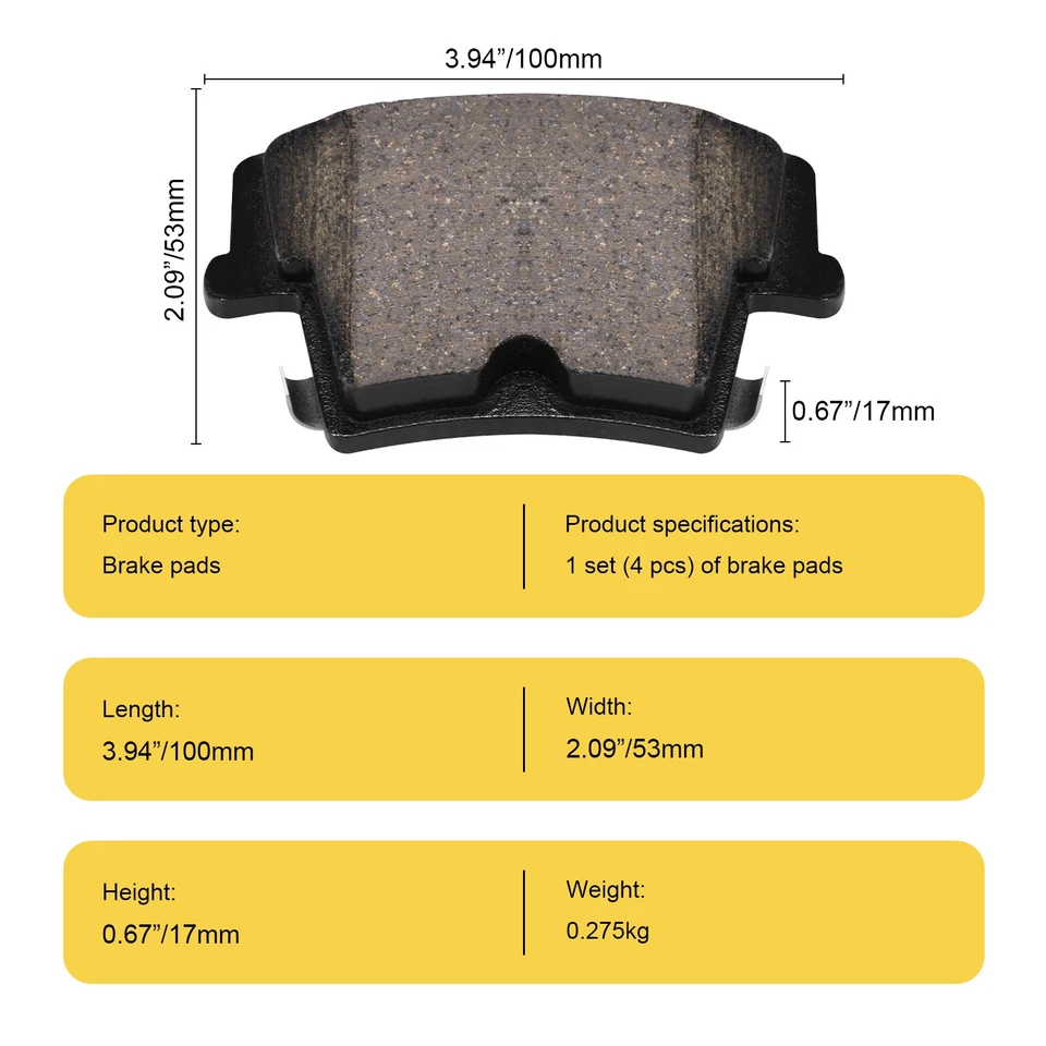 Pastillas de freno traseras de cerámica para Dodge Charger Magnum Chrysler 300 2005-2013 SCD1057 Foto 3 de 4