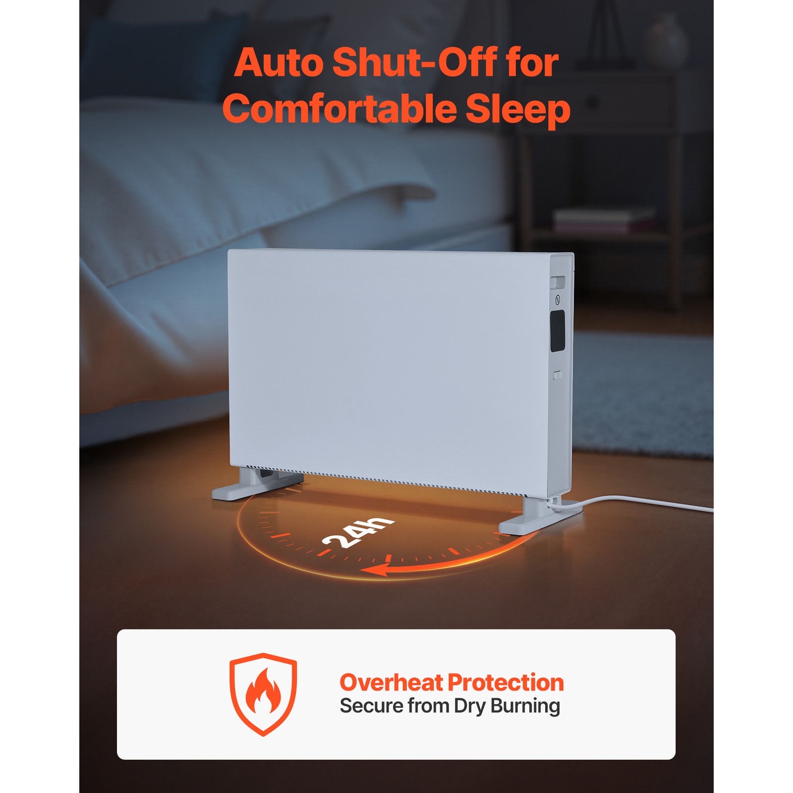 Uimoso 1500W Electric Convection Heater with Remote and Touch Controls