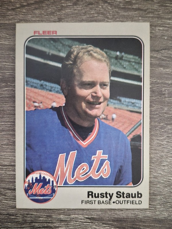 Rusty Staub 1983 Fleer #555  Baseball Card New York Mets 