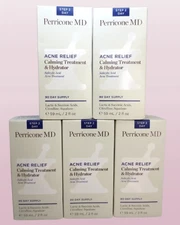 PERRICONE MD ACNE RELIEF CALMING TREATMENT & HYDRATOR 2 OZ BOXED LOT OF 5