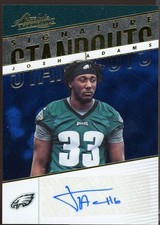 Josh Adams 2018 Absolute Rookie Signature Standouts Spectrum Autograph Blue #26 