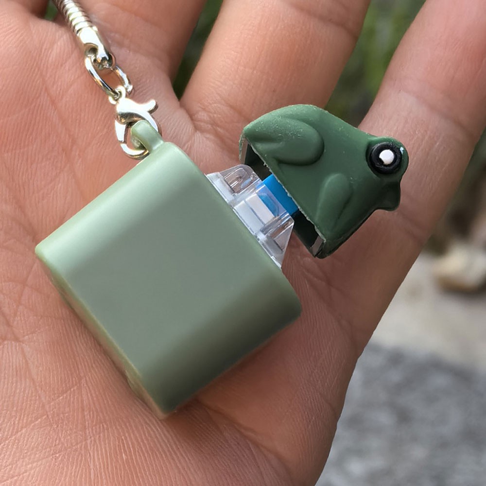 Rechargeable Croaking Frog Keychain Fidget Keychain Adult US