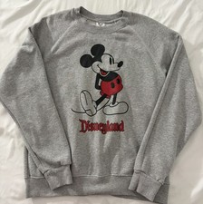 Disney Mickey Mouse Disneyland Sweatshirt Gray Crewneck Pullover