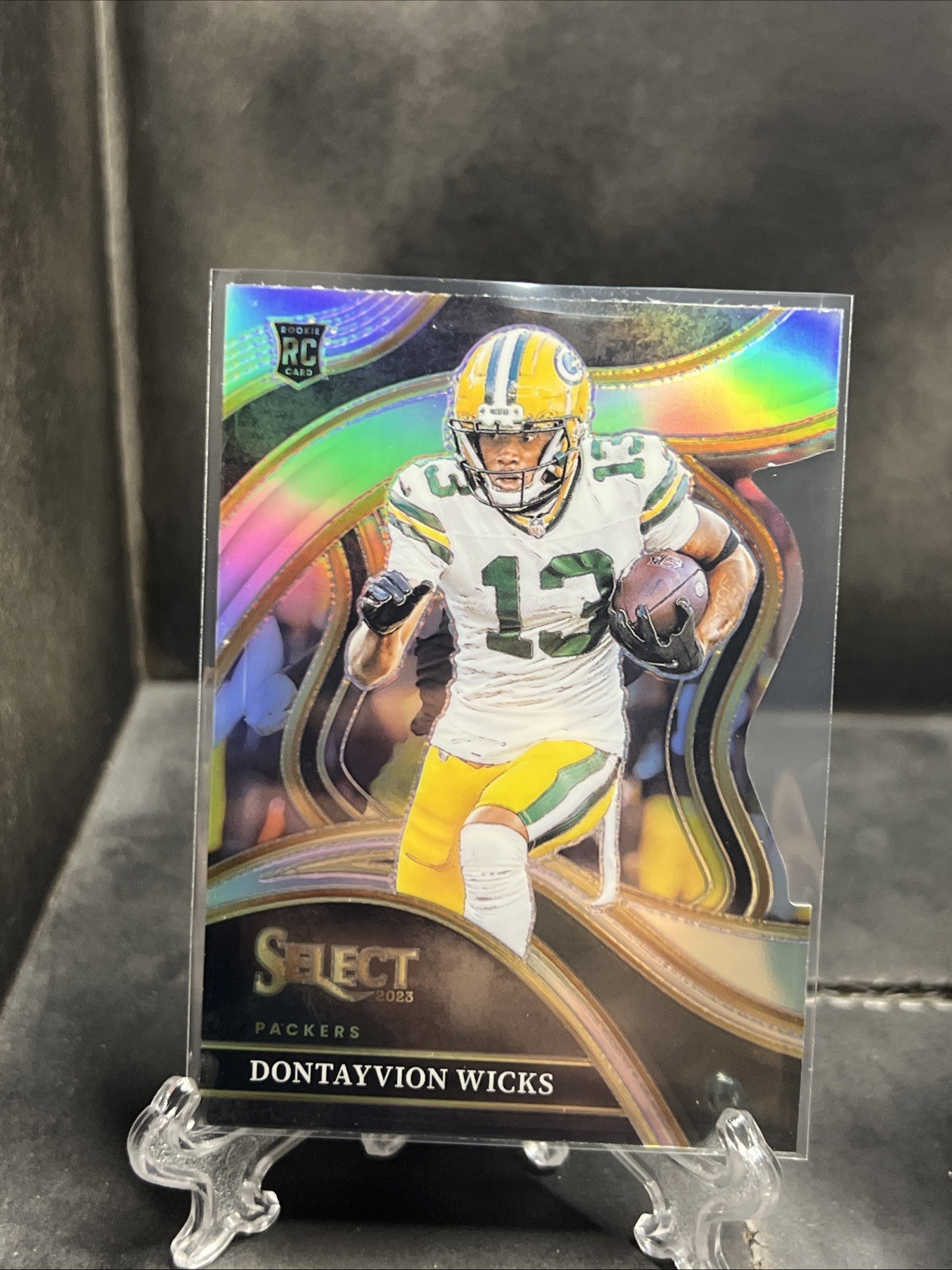 2023 Panini Select - Club Level Dontayvion Wicks #271 Silver Prizm Die-Cut (RC)