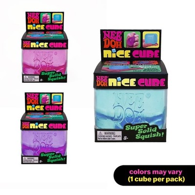 Nee Doh Nice Cube - Super Solid Squish - Brand New/Factory Sealed - 3 Colors!