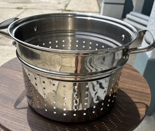 Stainless Steel Strainer Insert Colander 7.5" H x 9.75" bottom diameter Top 11”