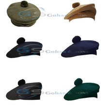 Scottish Military Bonnet Tam O Shanter Hat Beret Balmoral Army Cap Scottish Hat