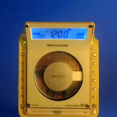 Sony Liv Dream Machine ICF-CD855v Clock Radio CD Player RADIO & ALARM WORKS ONLY