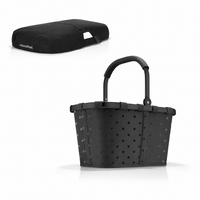 Reisenthel Korb Carrybag Frame Glossy Dots Black BK7076 + Cover Schwarz BP7003