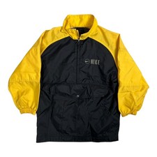 Vintage Nike Windbreaker Jacket Youth Kids Size Small Yellow Black Color Block