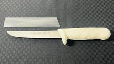 Dexter Russell S136 Wide Boning Knife 6" Blade NEW White Grip Handle
