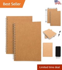Compact 7.5" x 5.1" Blank Notebooks - Soft Cover 2-Pack for Daily Inspiration
